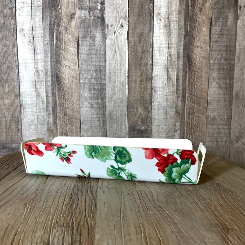 Vintage Strawberry Print Basket